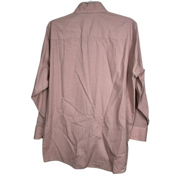 Geoffrey Beene Men's Red Plaid Shirt Long Sleeve Button Size Large - Picture 6 of 7